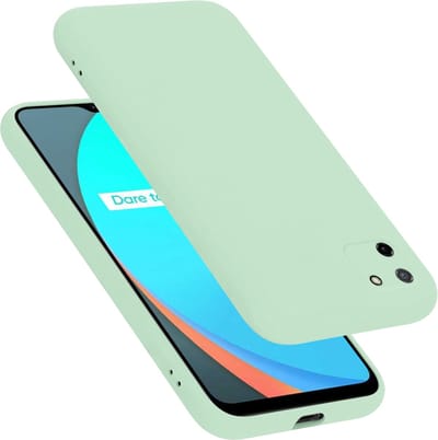 Cadorabo Hoesje geschikt voor Realme C11 2020 in LIQUID LICHT GROEN - Beschermhoes gemaakt van flexibel TPU silicone Case Cover
