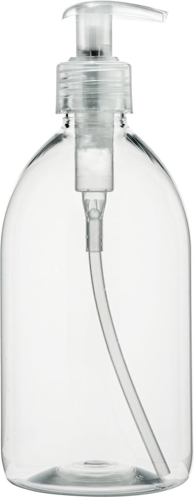 Lege plastic fles 500 ml PET transparant - met transparante pomp - set van 10 stuks - navulbaar- leeg