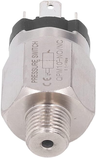 Pneumatisch Instelbare Drukswitch 1/2 Inch - Roestvrij Staal en Rubber