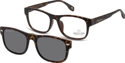 Montana Leesbril MRC1A +1:00 TURTLE inclusief Clip-on zonnebril