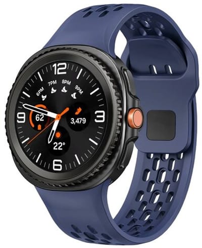 By Qubix - smartwatch bandje - Compatible Samsung bandje - Ultimate sport edition band - Donkerblauw - Geschikt voor Samsung Galaxy Watch 9 (40/44mm) - Watch 8 (40/44mm) - Watch 8 Classic (46mm)