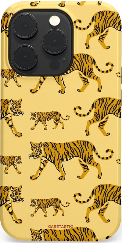 Casetastic Hoesje Geschikt voor Apple iPhone 14 Pro Magsafe - Stijlvolle Beschermende Duo-layer Case - Streep van de natuur