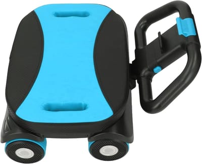 Buikroller met Steun - Core Trainer - Buikspieren Trainen - Automatische Rebound - 41 x 21.5 cm - Zwart Blauw
