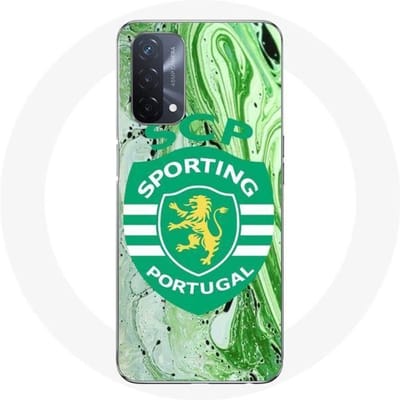 Oppo A93 5G hoesje scp sportieve portugal groene achtergrond