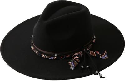 Emilie collection - hoed - fedora - riem - zwart