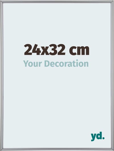 Your Decoration - Fotolijst 24x32 cm - Kunststof - Zilver Hoogglans - Annecy