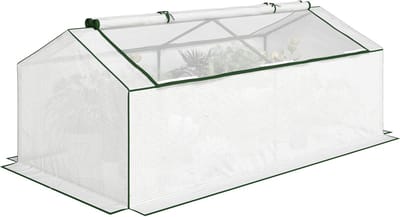 Outsunny Kas-Metaal, PE-180L x 90B x 70H cm-Wit
