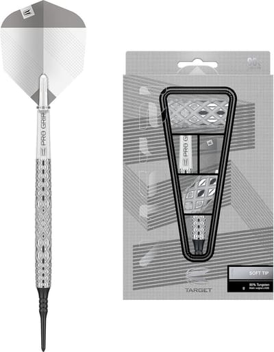 Soft Tip Darts Set van 90% Tungsten met Precisiefreeswerk en Zilveren Coating