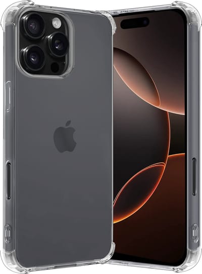 Hoes - Geschikt voor Apple iPhone 16 Pro - Sterk & Shockproof - Siliconen Case - Back Cover - Telefoon Hoesje Shock Proof - Transparant