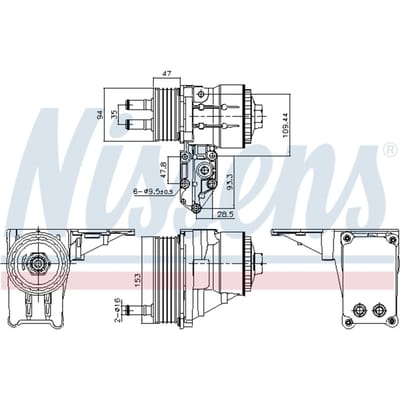 Olie radiator, motorolie NISSENS 91328