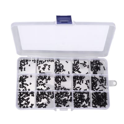 Dailygoods- Laptop Schroeven 450 Stuks - M2/M2.5/M3 Schroeven - Koolstofstaal - Reparatieset - Inclusief Schroevendraaier - Opbergdoos - Schroefset