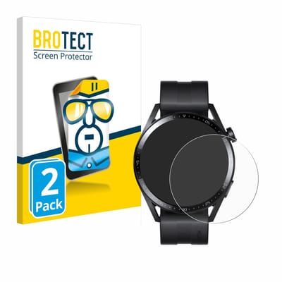 BROTECT - Screenprotector voor Huawei Watch GT 3 (46 mm) - Folie Beschermfolie transparant 2 Stuks