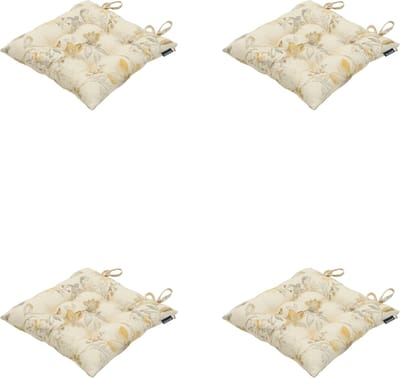 Madison - Zitkussen - Universeel - 4 stuks - 46 x 46 cm - Sophie Yellow - Tuin - Waterafstotend
