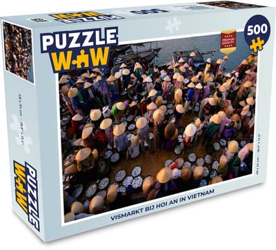 Puzzel Vismarkt bij Hoi An in Vietnam - Legpuzzel - Puzzel 500 stukjes
