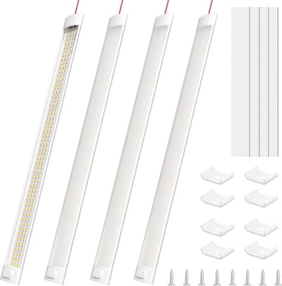 12V LED Interieur Lichtbalk voor Auto - 168 LEDs Ultra Dun en Helder, Ideaal voor Camper, Caravan, en Vrachtwagen, 4 Stuks