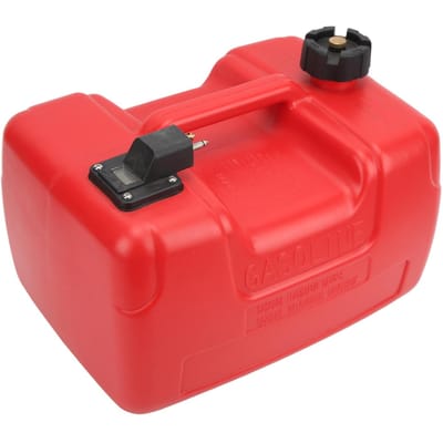 Réservoir de carburant pour bateau 12L Grande capacité Portable Réservoir de carburant marin hors-bord avec tuyau de carburant pour petits yachts red