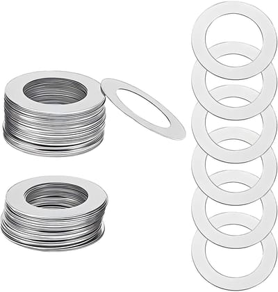 50 Stuks Platte Sluitringen, M10 x 16 x 0.3 mm Ronde Suitringen, 304 Roestvrij Stalen Platte Borgringen, voor Schroeven en Moeren