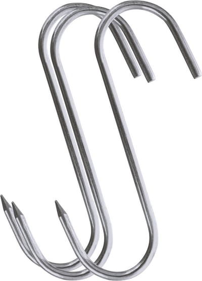 Rookhaak 13,5x9 cm 3 stuks - Vleeshaak - S Haak - Rookoven
