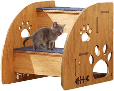 Huisdier trappen - Honden treden - Huisdier mobiliteit - Antislip mat - 2 lagen - Houtkleur