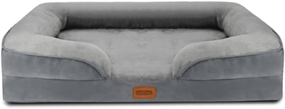 Nobleza 2DI - Orthopedische Hondenmand - met Traagschuim - Waterdicht Hondenbed - Hondenkussen Wasbaar - Maat XL: 106 x 80 x 17 cm - Grijs