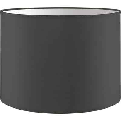 Lampenkap Bling - Antraciet - cilinder - 25/25/19cm - van stof - Moderne stoffen Lampenkap voor E27 lamphouder - RoHS getest - voor tafellamp, wandlamp en hanglamp