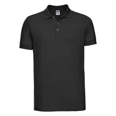 Russell Heren Rekken Korte Mouw Poloshirt (Zwart)