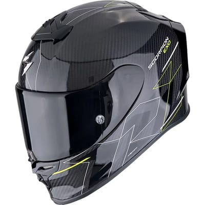 Scorpion EXO-R1 Evo Carbon Air Cynergy Zwart Geel Integraalhelm - Helm