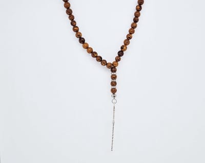 Handgemaakte Natuurstenen Autohanger " Jaspis van olifantenhuid"- Met Metaal hanger - 8 mm diameter van de korrel- Mooie accessoire en decoratie voor de auto