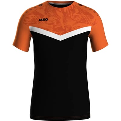 Jako Iconic T-Shirt Kinderen - Zwart / Fluo Oranje | Maat: 116