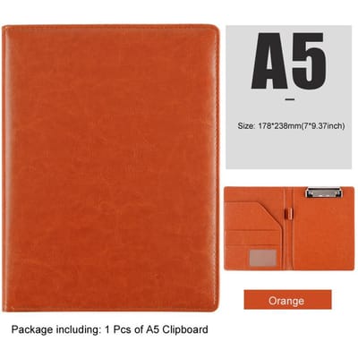A5 / B5 Leren Padfolio Portfolio Bestandsmap Klembord Documenthouder Zakelijke Contract Papierklem Schrijfblok Voor Kantoor Decor