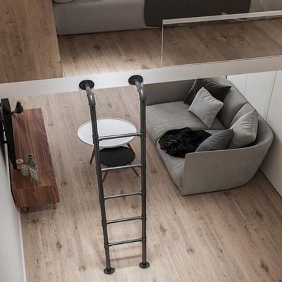 Vlizotrap Smeedijzer - Ruimtebesparend Ontwerp - Veilige Toegang Creëren - Stevig & Duurzaam - 25 Meter Hoog - Zwart