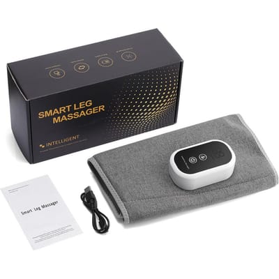 360° Luchtdruk Kuitmassager Elektrisch 3 standen Luchtkussen Compressie Vibratie Beenmassage Voet Kuitspier Ontspanning Bloedcirculatie black