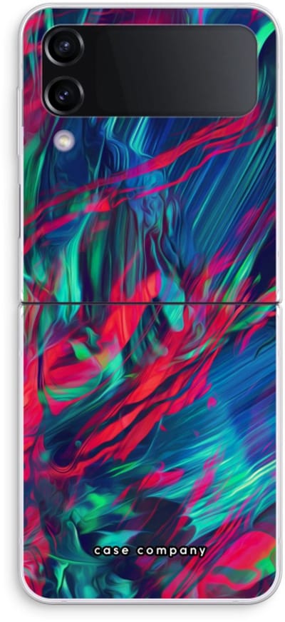 Case Company® - Hoesje geschikt voor Samsung Galaxy Z Flip4 hoesje - Pilgrims Of The Sea - Soft Cover Telefoonhoesje - Bescherming aan alle Kanten en Schermrand