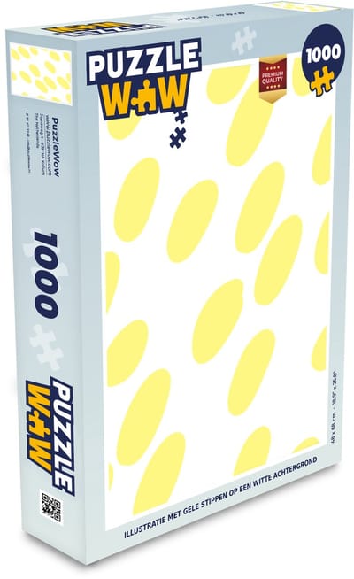 Puzzel Illustratie met gele stippen op een witte achtergrond - Legpuzzel - Puzzel 1000 stukjes volwassenen
