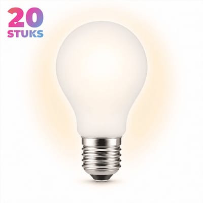 20x Peertje Spaarlamp E27 - 15W - Warm Wit Licht (2700K) - 820 lm - 6 jaar - Niet Dimbaar - A60 (Grote peer)