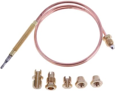 Thermokoppelsensor - Veiligheidssensor Gas - Verwarming Reparatie - Universeel Toepasbaar - 90 cm - Zilverkleurig
