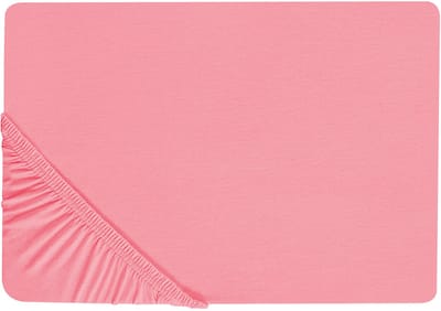 JANBU - Laken - Koraalrood - 90 x 200 cm - Katoen