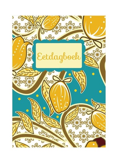 HappyBook - Eetdagboek - Foodjournal - Healthy journal - Motivatie - Dagboek - Voeding - Eetschrift - Gezondheid - Eetwijzer - Afslanken - Softcover - Recepten - Notities - Inspiratie - Gewicht - Gewicht tabel - Boekenlegger - Elastiek - Gezondheid