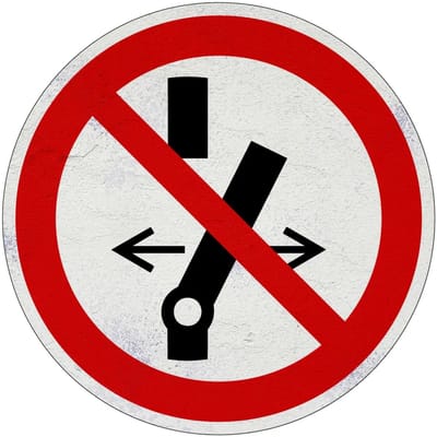 Niet inschakelen verbodsbord - P031 | Sign Again materiaal | 10 cm