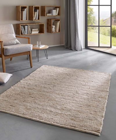 Wollen loper - Bokn beige 70x240