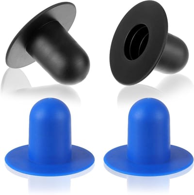 Set van 4 Vervangende Zwembad Caps voor Filterpompen - Geschikt voor Intex en Bestway, 2 Zwarte + 2 Blauwe, Waterdicht en Duurzaam