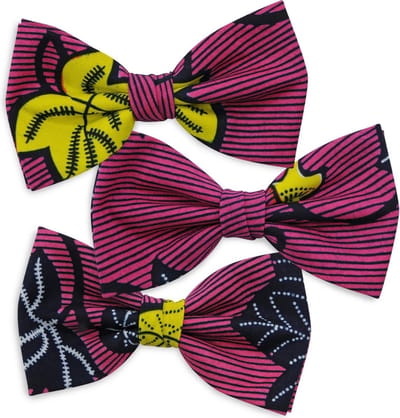 We Love Ties - Strikken - Strik Nabulungi - fuchsia / zwart / geel