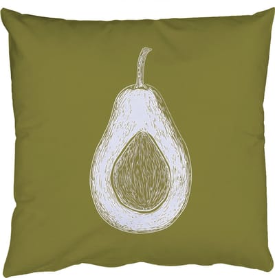 Sierkussens - Kussentjes Woonkamer - 50x50 cm - Avocado - Minimalistisch - Illustratie - Groen