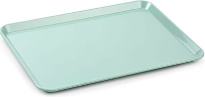Plasticforte dienblad/serveerblad - Kunststof - 35 x 24 cm - mintgroen - kopjes en glazen tray - keuken