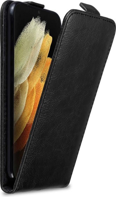 Cadorabo Hoesje geschikt voor Samsung Galaxy S22 ULTRA in ZWARTE NACHT - Beschermhoes in flip design Case Cover met magnetische sluiting