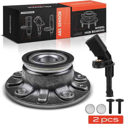 Frankberg 1x ABS Sensor as Links+1x Wielnaaf Set as voor VW