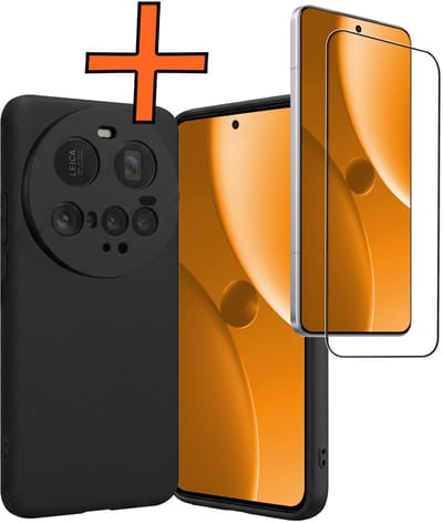 Hoes - Met Screenprotector - Geschikt voor Xiaomi 15 Ultra - Sterk & Shockproof - Back Cover - Siliconen Case - Telefoon Hoes - Zwart