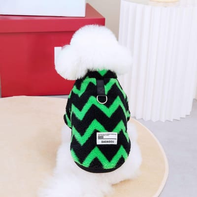 Huisdier Gestreept Pluche Jas Kat Kleding Herfst Winter Huisdier Katoenen Jas Designer Hondenkleding Hond Jas Puppy Kleding Hond Kostuum XXL