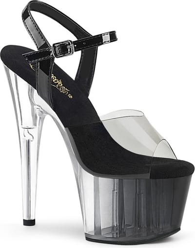 Pleaser - ADORE-708T-1 Sandaal met enkelband, Paaldans schoenen - Paaldans schoenen - 40 Shoes