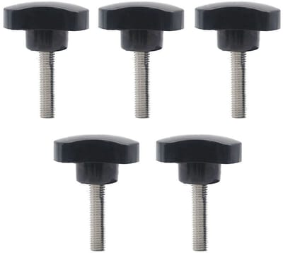 Dailygoods - Plastic stervorm klemknoppen - M5 x 30mm schroef bouten - Duurzaam en sterk - Zwart - Voor mechanische apparatuur - 5 stuks